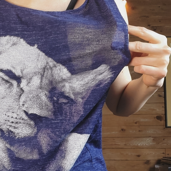 White Lion Blue Tie Tank Top - Picture 6 of 6